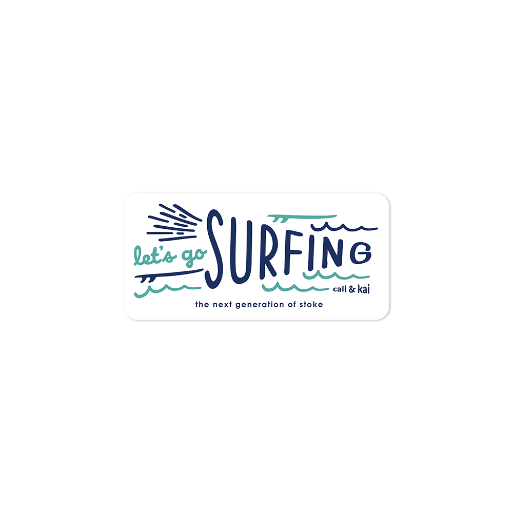 Let's Go Surfing Sticker image 0