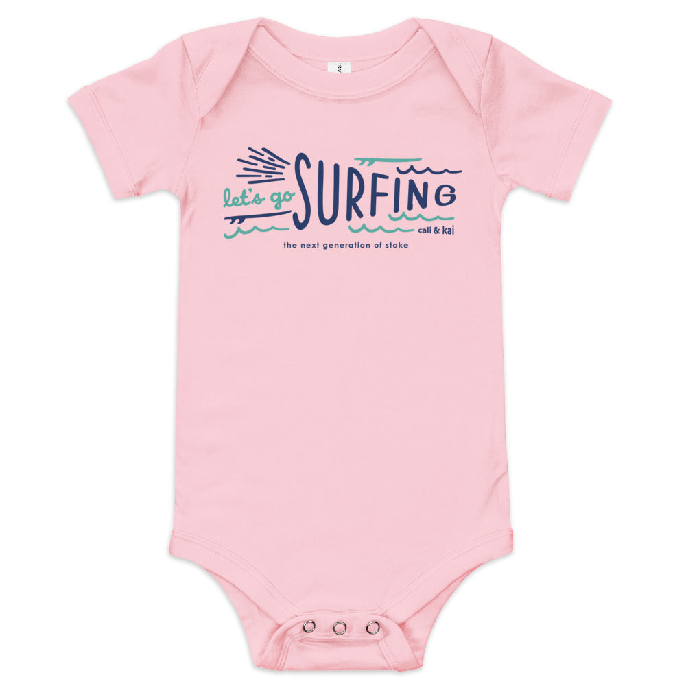 Let's Go Surfing Bodysuit - Navy image 1