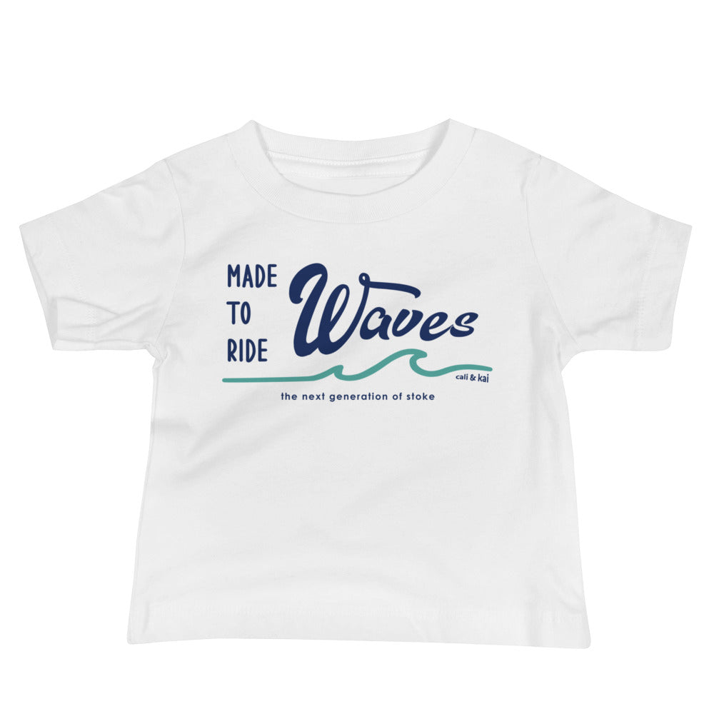 Made To Ride Waves Baby Tee - Navy image 0