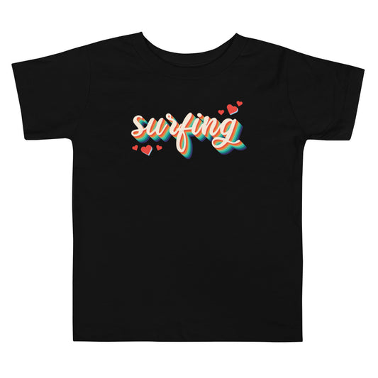 Surfing Love Retro Toddler Tee image 1