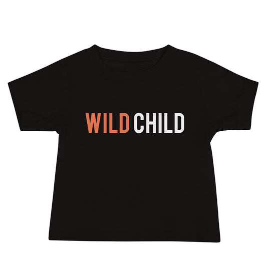 Wild Child Red Text Baby Tee image 1
