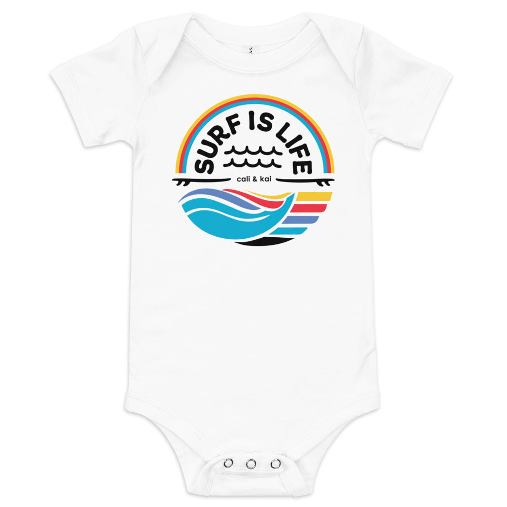 Surf Is Life - Bodysuit - black text image 1