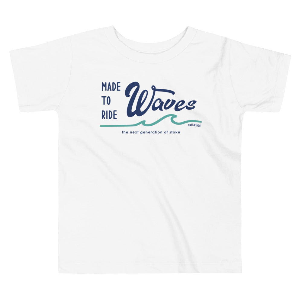 Made To Ride Waves Toddler Tee - Navy image 0
