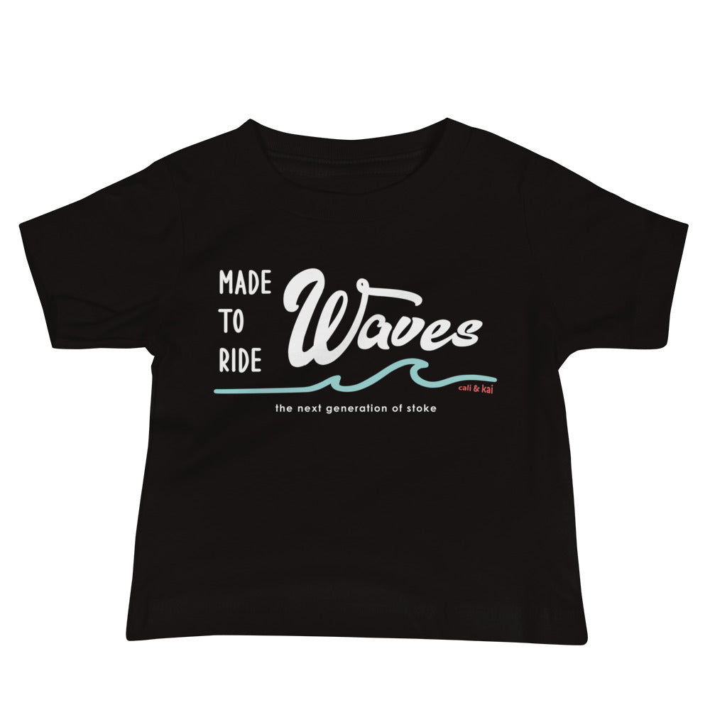 Made To Ride Waves Baby Tee - White image 1