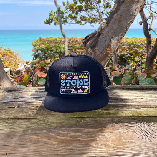 Stoked State Of Mind Trucker - Black image 1
