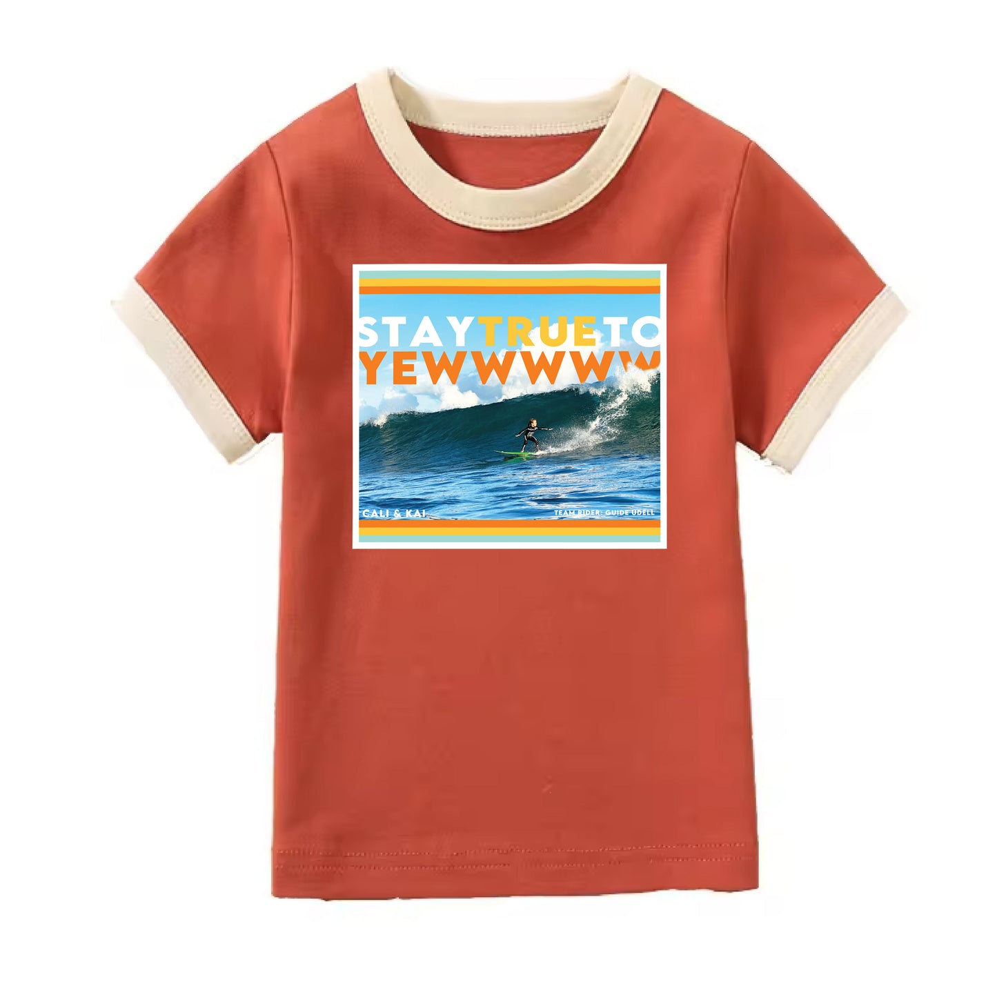 True To Yewww - Retro Ringer Toddler Tee image 0