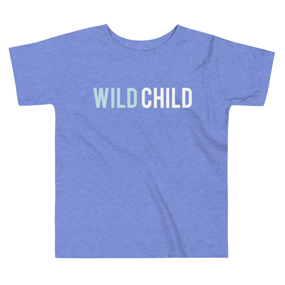 Wild Child Blue Text Toddler Tee image 1