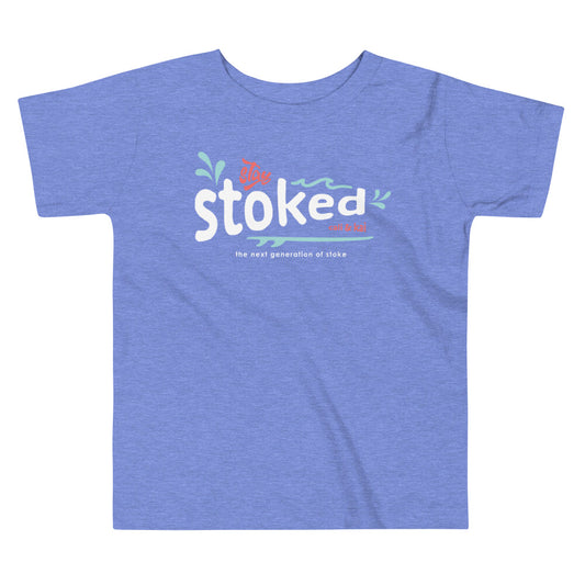 Stay Stoked Toddler Tee - White image 1