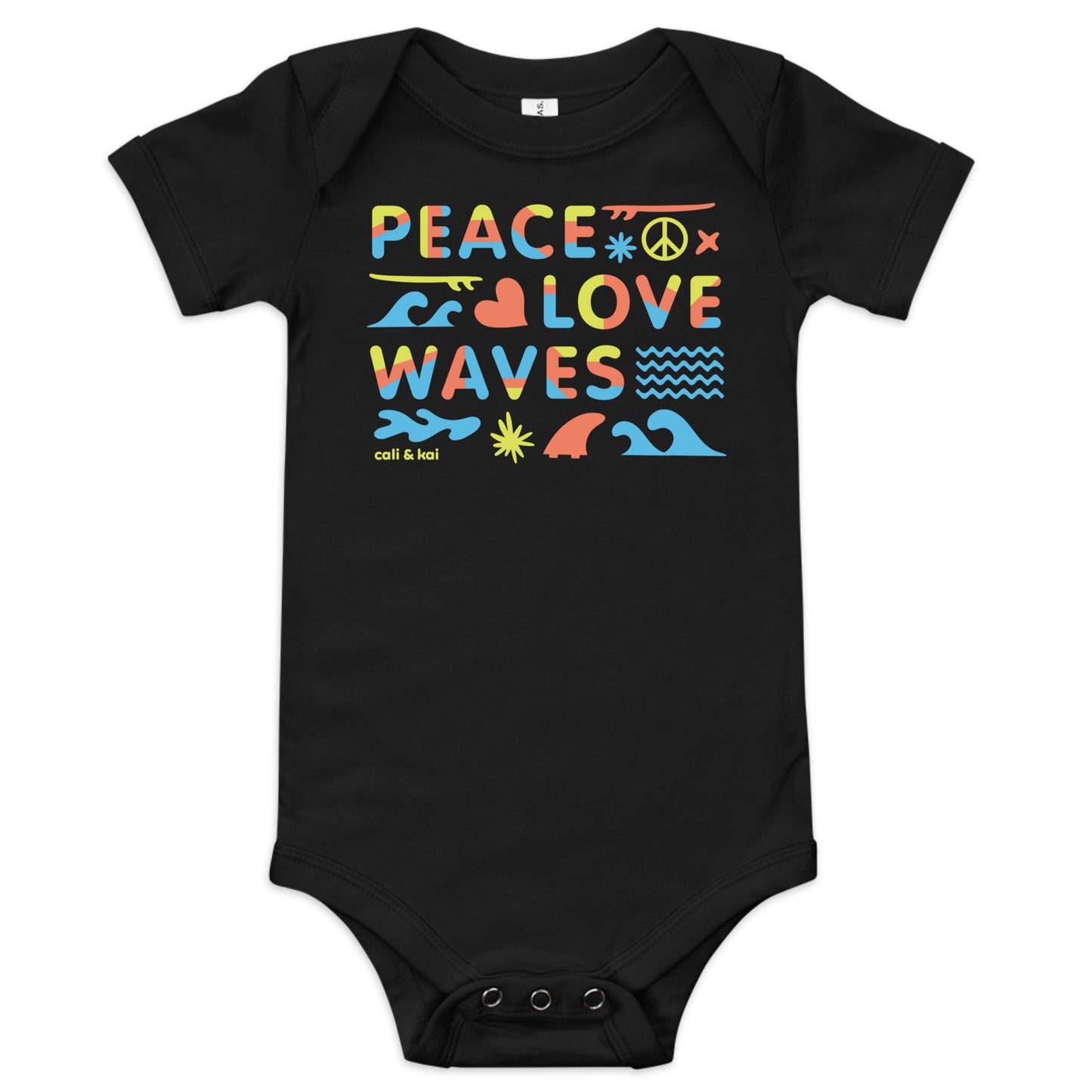 Peace Love Waves Baby Bodysuit