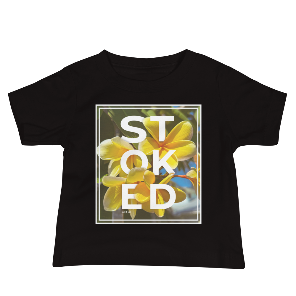 Stoked Yellow Plumeria Baby Tee