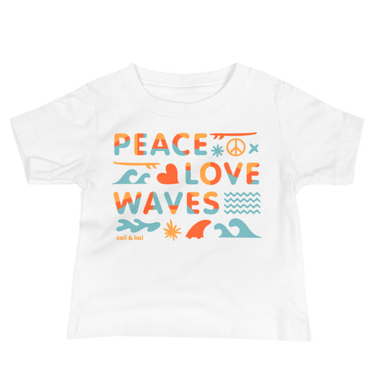 Peace Love Waves Baby Tee