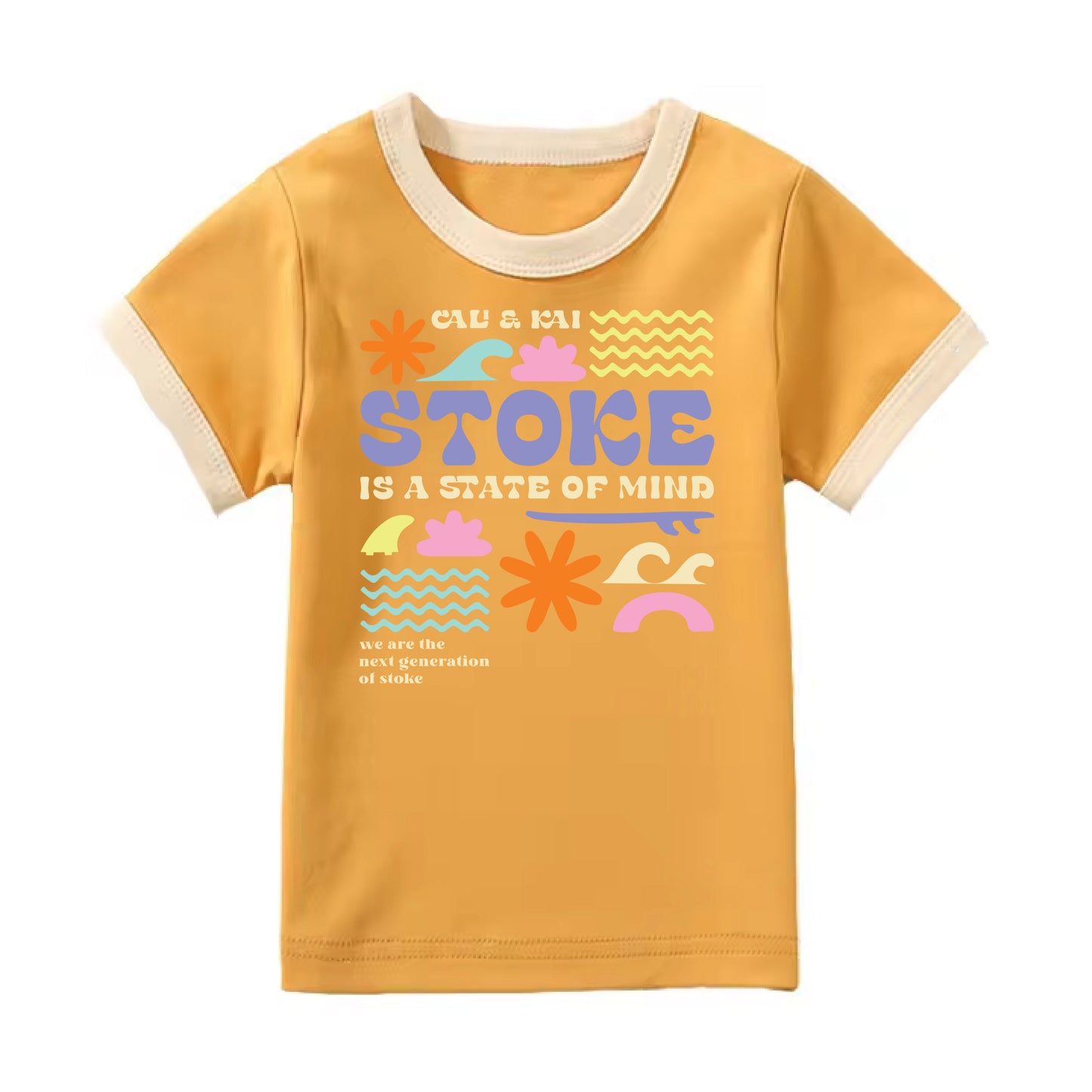 Stoke State Of Mind - Retro Ringer Toddler Tee image 0