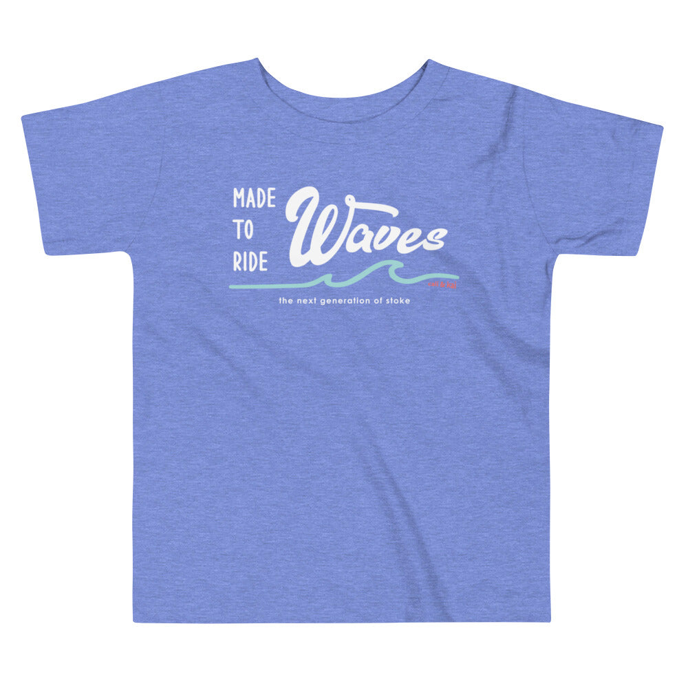 Made To Ride Waves Toddler Tee - White image 1