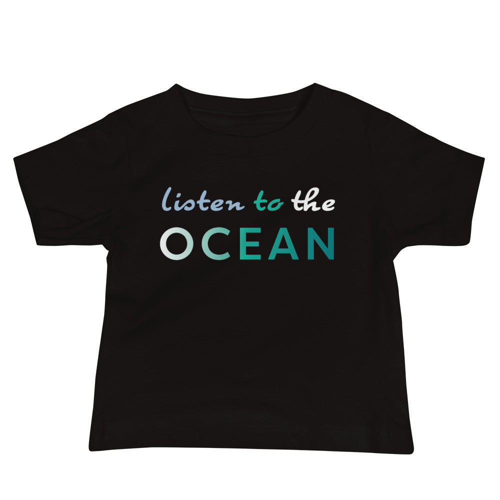 Listen To The Ocean Baby Tee image 1