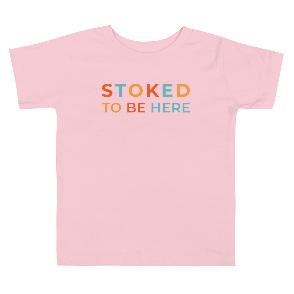 Stoked To Be Here Bright Toddler Tee image 3