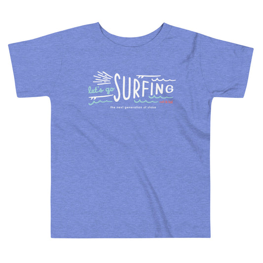 Let's Go Surfing Toddler Tee - White image 1