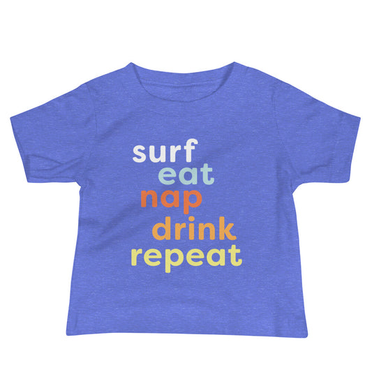 Surf Repeat Baby Tee image 1