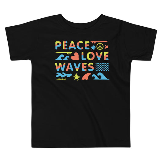 Peace Love Waves Toddler Tee