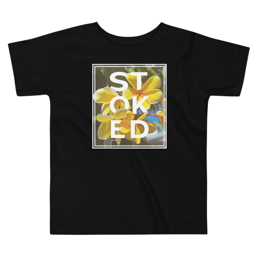 Stoked Yellow Plumeria Toddler Tee