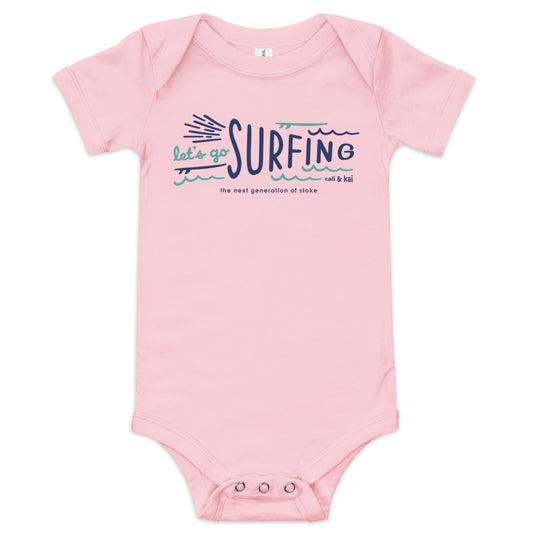 Let's Go Surfing Bodysuit - Navy image 1