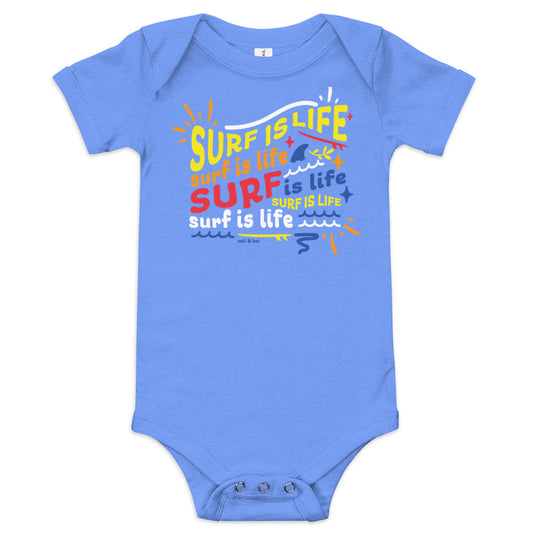 Surf Is Life Collage - Bodysuit - navy image 0