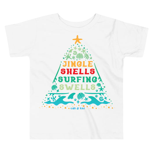 Jingle Shells Surfing Swells - Toddler Tee image 1