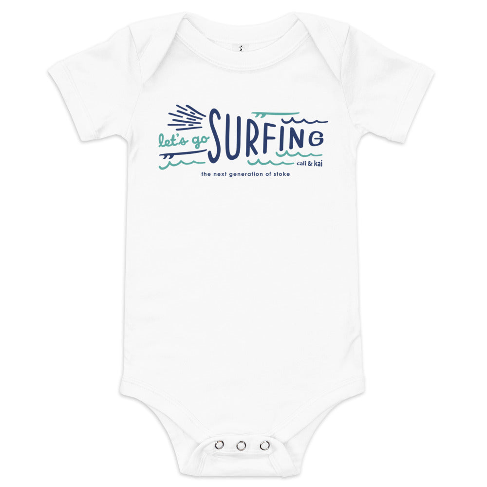 Let's Go Surfing Bodysuit - Navy image 0