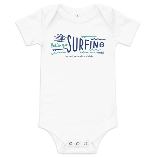 Let's Go Surfing Bodysuit - Navy image 0
