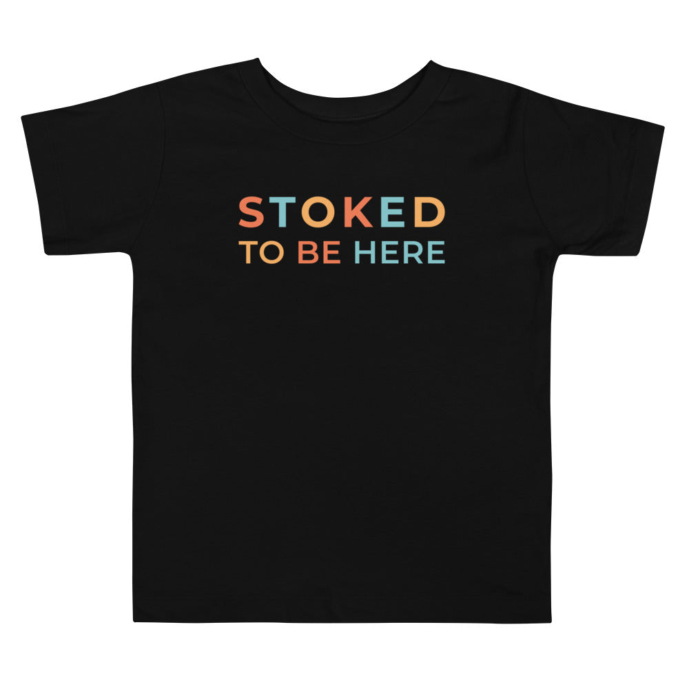 Stoked To Be Here Bright Toddler Tee image 1