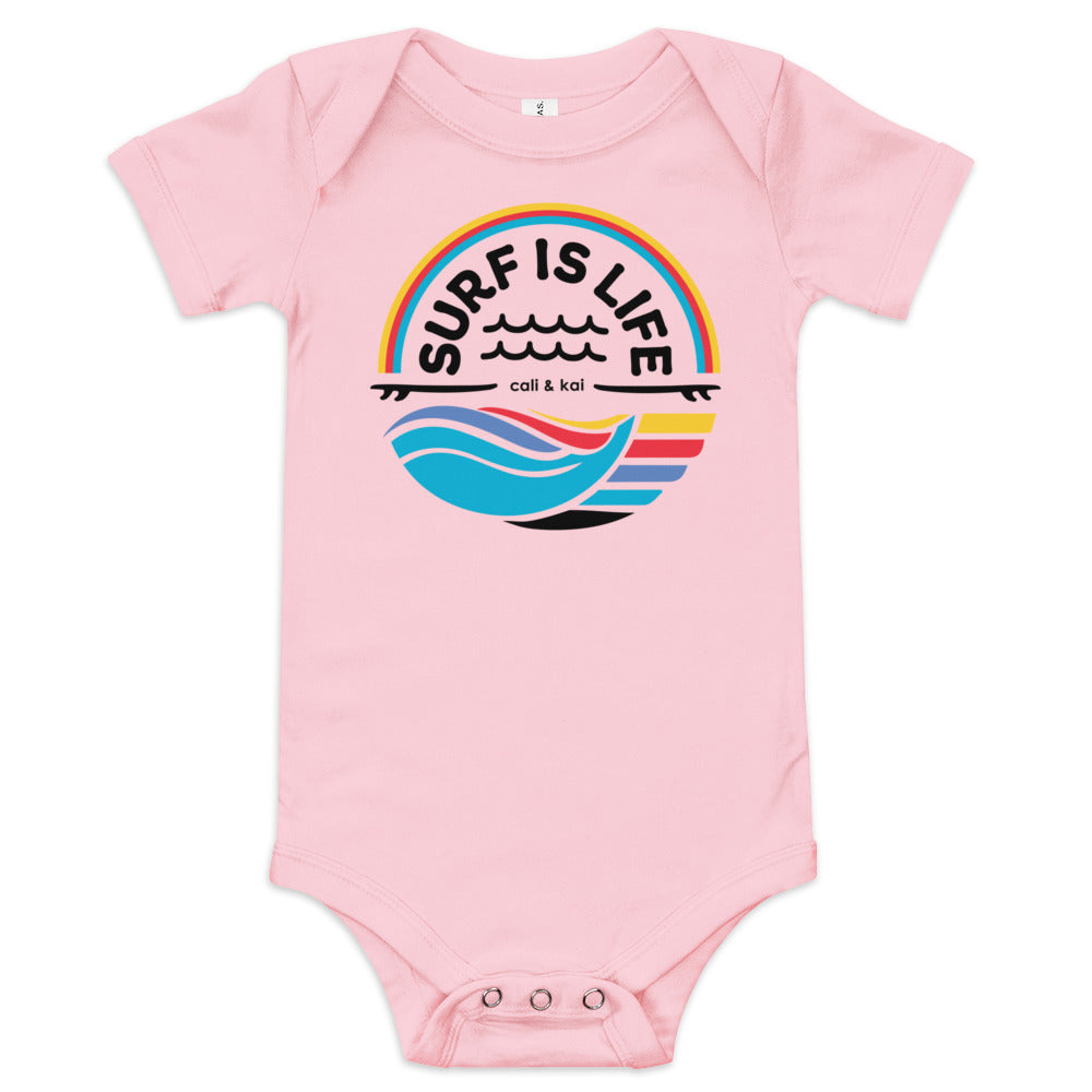 Surf Is Life - Bodysuit - black text image 0