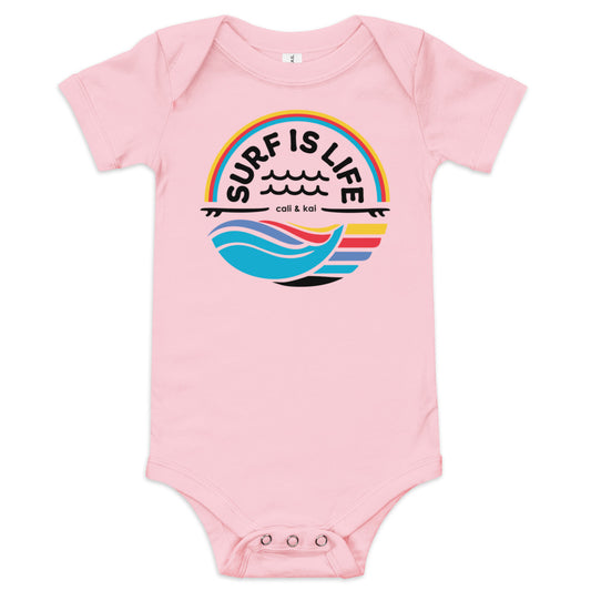Surf Is Life - Bodysuit - black text image 0