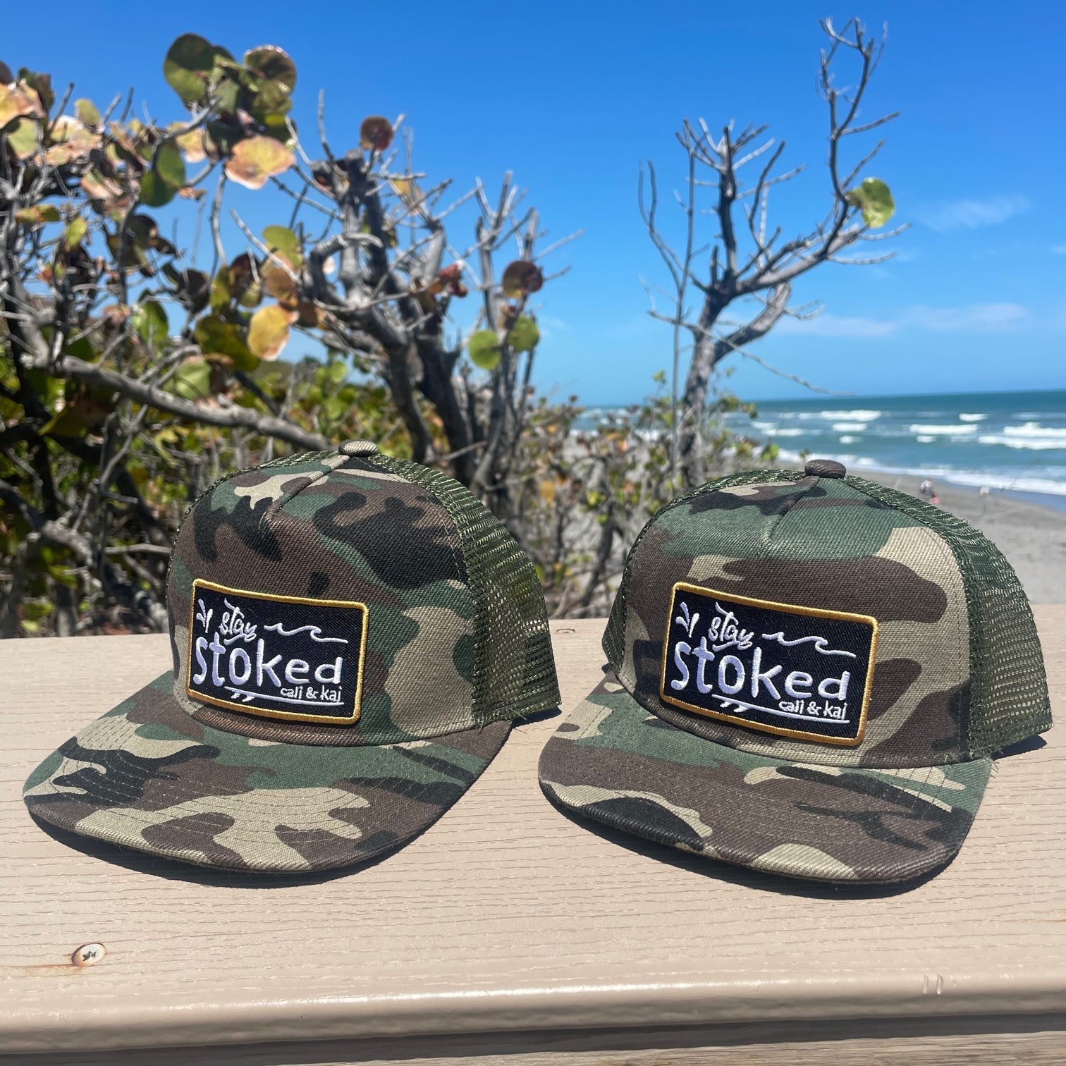 Stay Stoked Camo Trucker Hat image 2