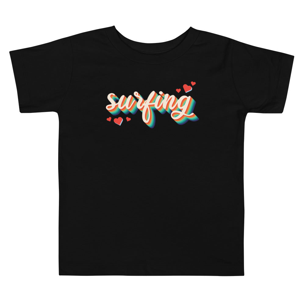 Surfing Love Retro Toddler Tee image 1