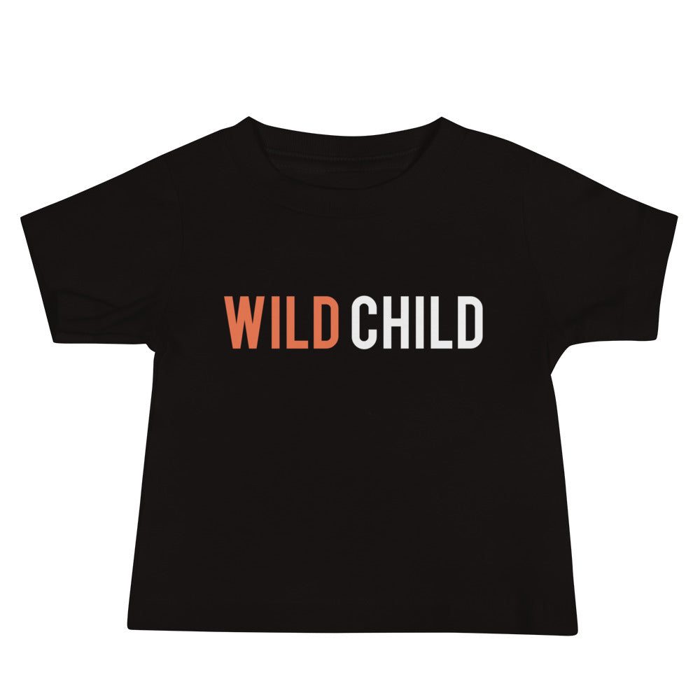 Wild Child Red Text Baby Tee image 1