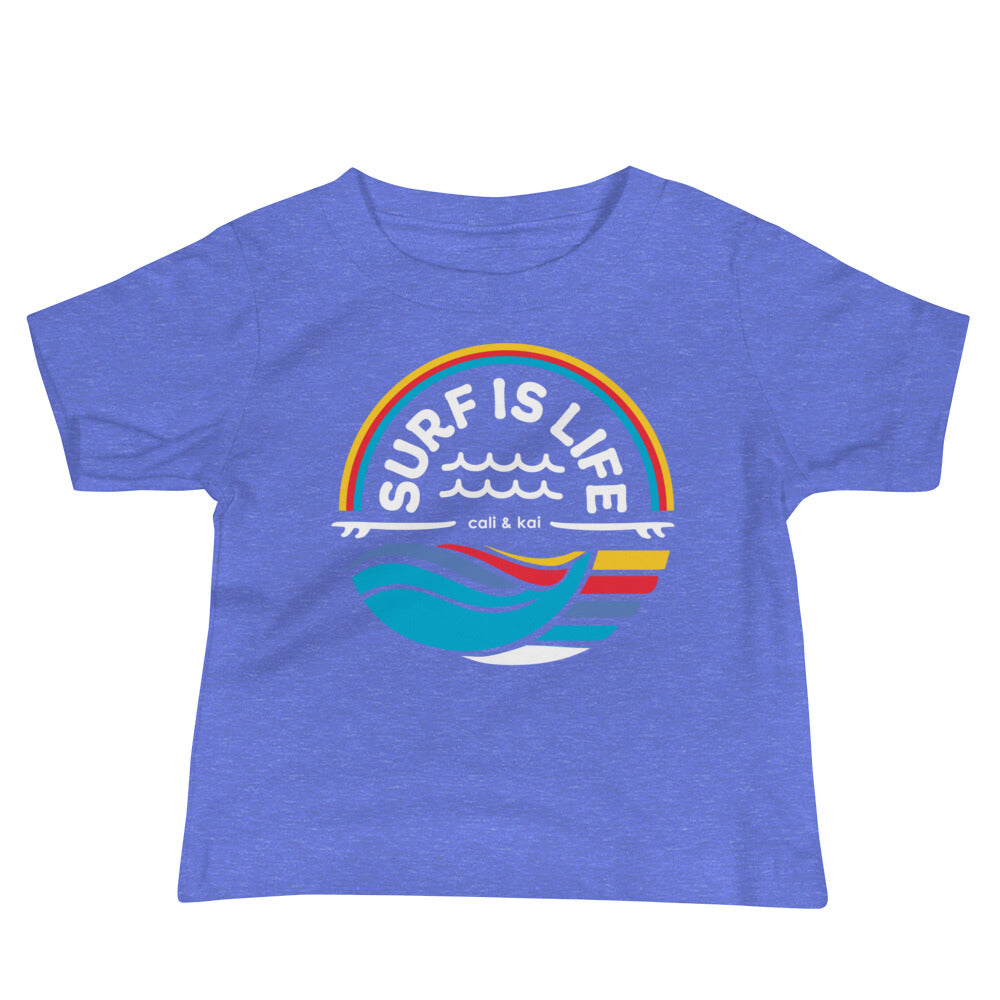 Surf Is Life - Baby Tee - white text image 1