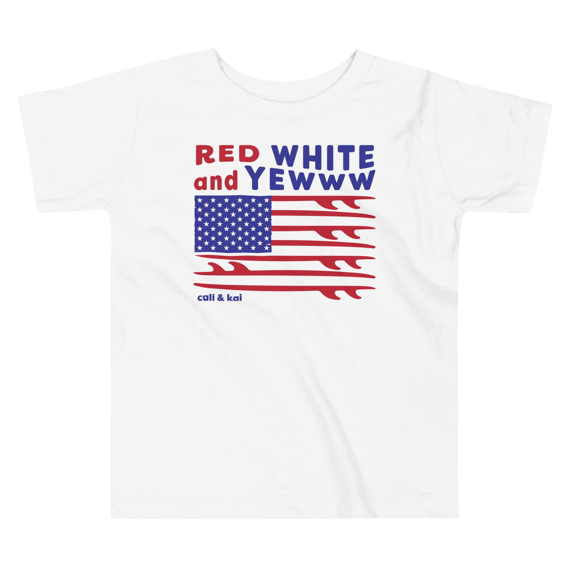 Red White & Yewww American Flag - Toddler Tee image 0
