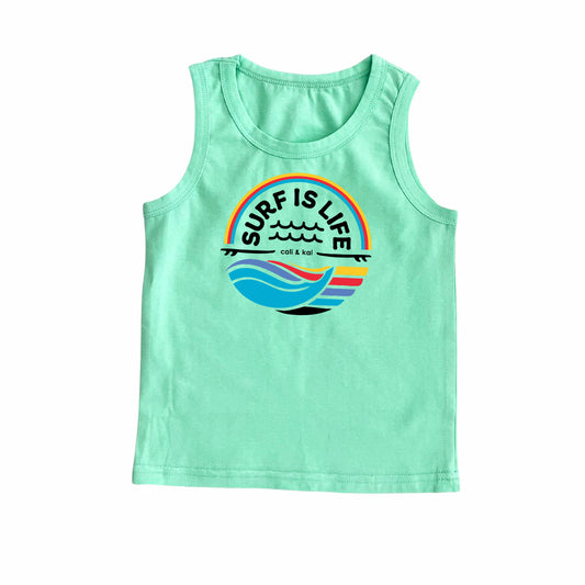 Surf Is Life - Tank Top_Black Text image 0