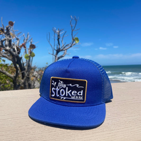 Stay Stoked Royal Blue Trucker Hat image 0