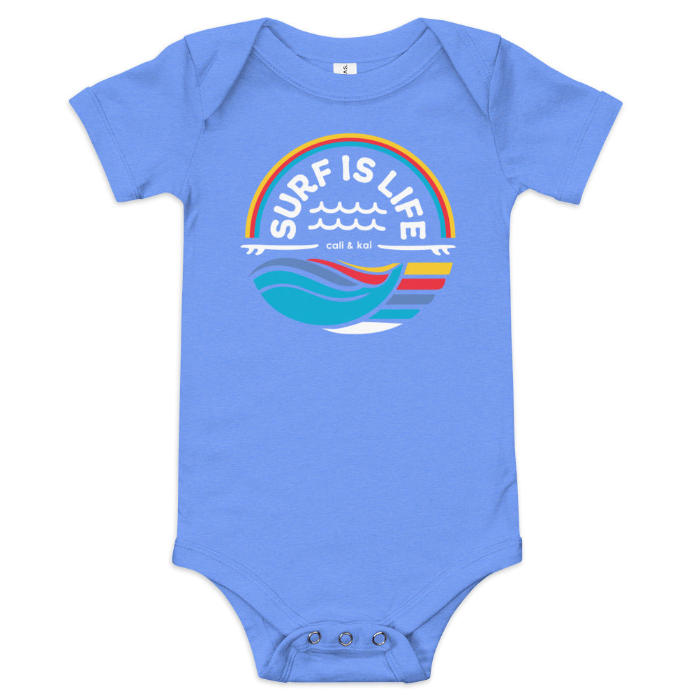 Surf Is Life - Bodysuit - white text image 1