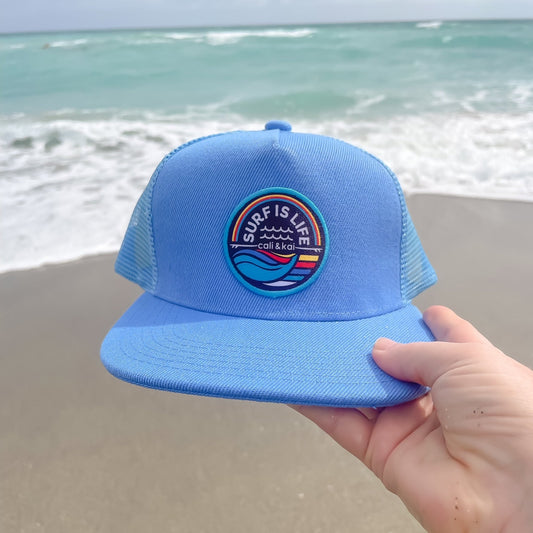 Surf Is Life Trucker Hat -Blue Sky image 1