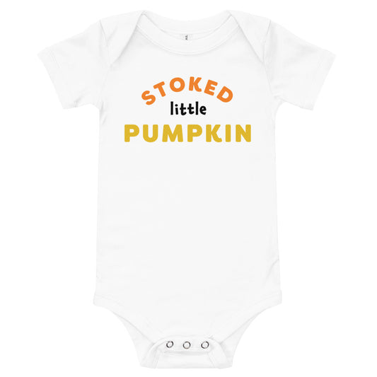 Stoked Little Pumpkin Bodysuit White image 0