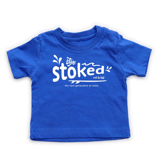 Stay Stoked Baby Tee - Royal Blue image 0