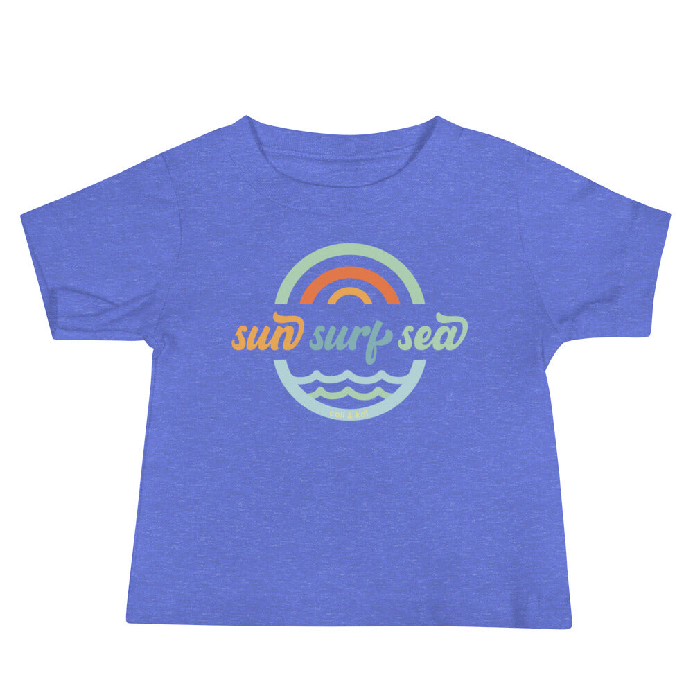 Sun Surf Sea Baby Tee image 0