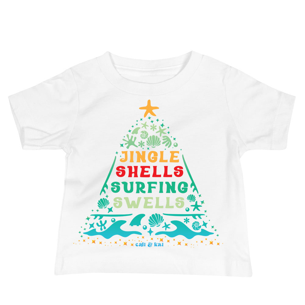 Jingle Shells Surfing Swells - Baby Tee image 0