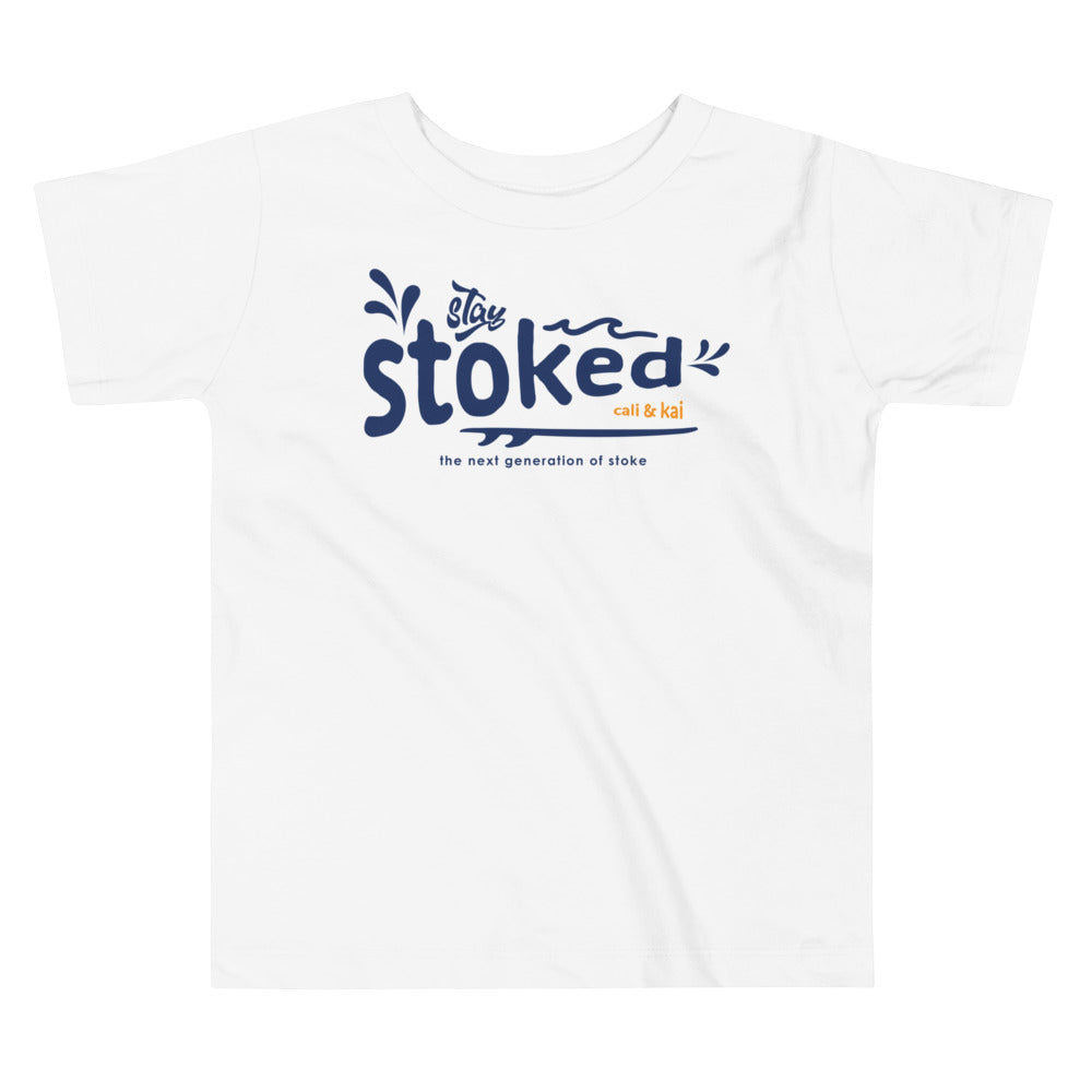 Stay Stoked Toddler Tee - Navy image 0