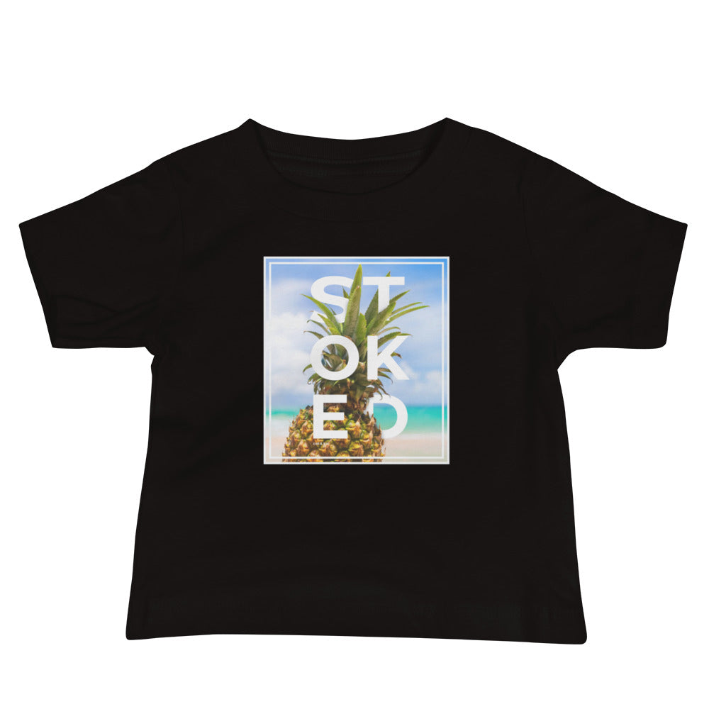 STOKED Pineapple - Baby Tee image 0