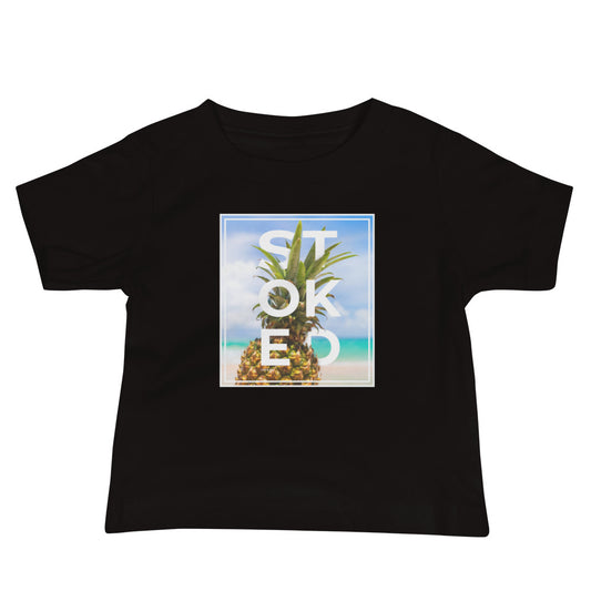 STOKED Pineapple - Baby Tee image 0