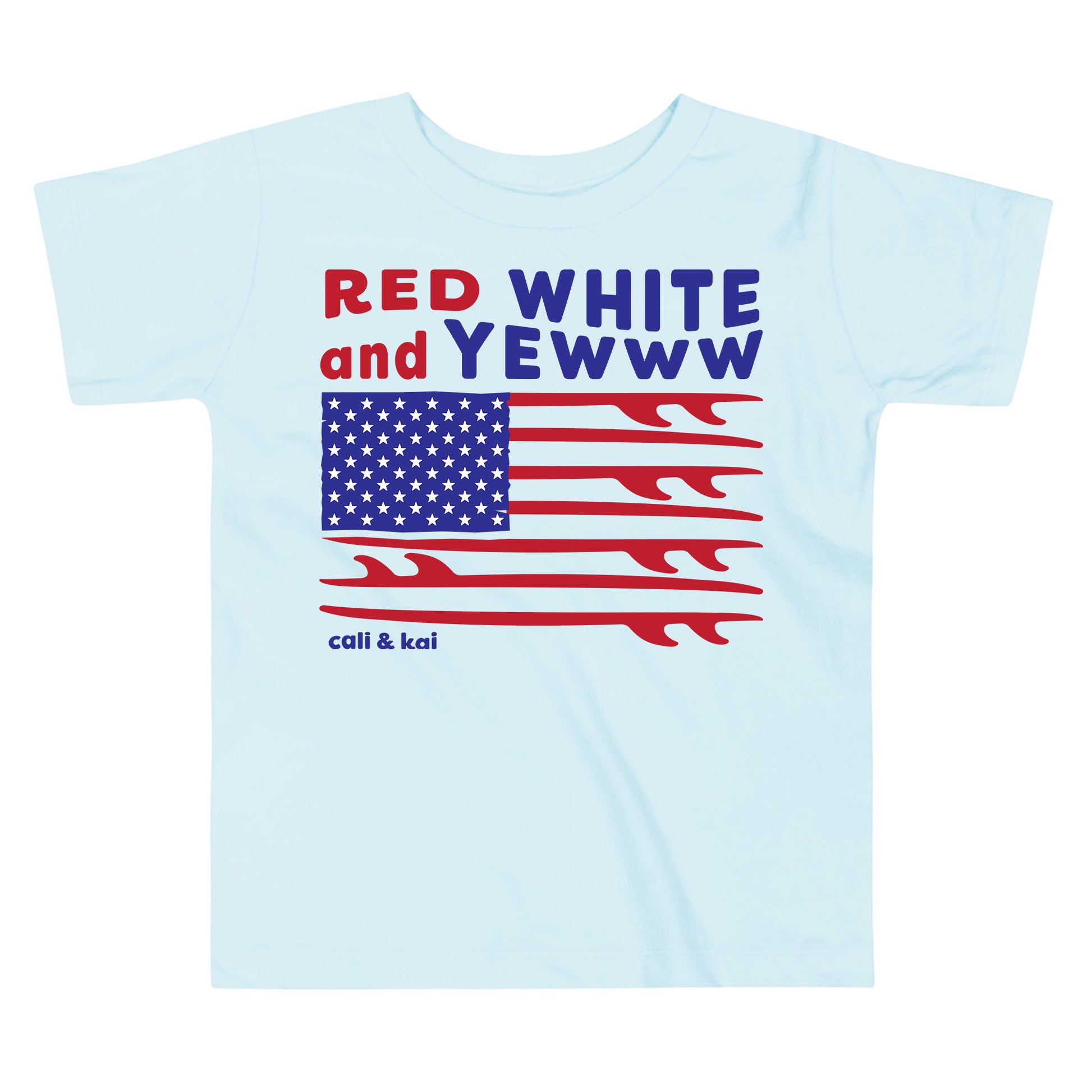Red White & Yewww American Flag - Toddler Tee image 1