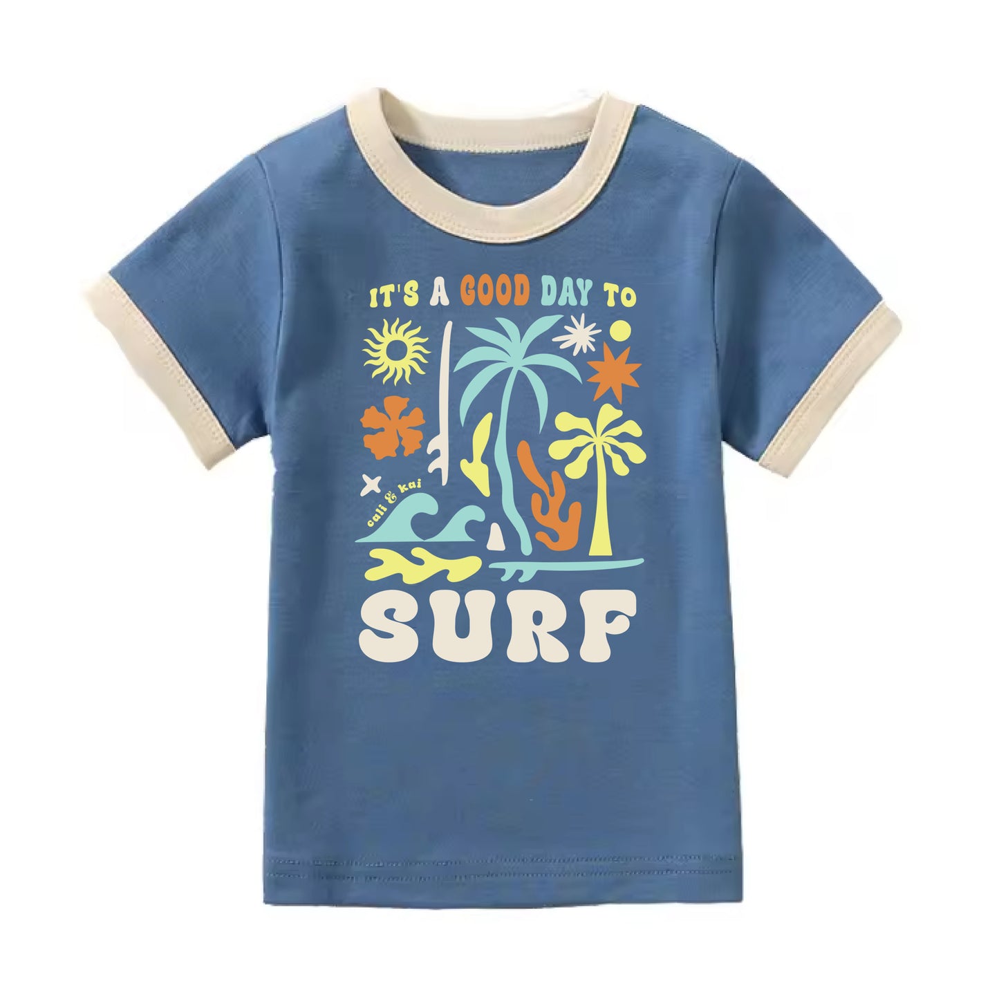 Good Day - Retro Ringer Toddler Tee image 0