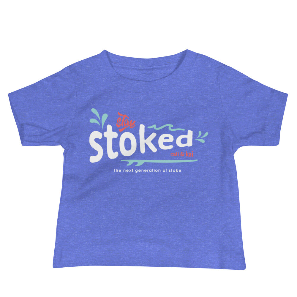 Stay Stoked Baby Tee - White image 1